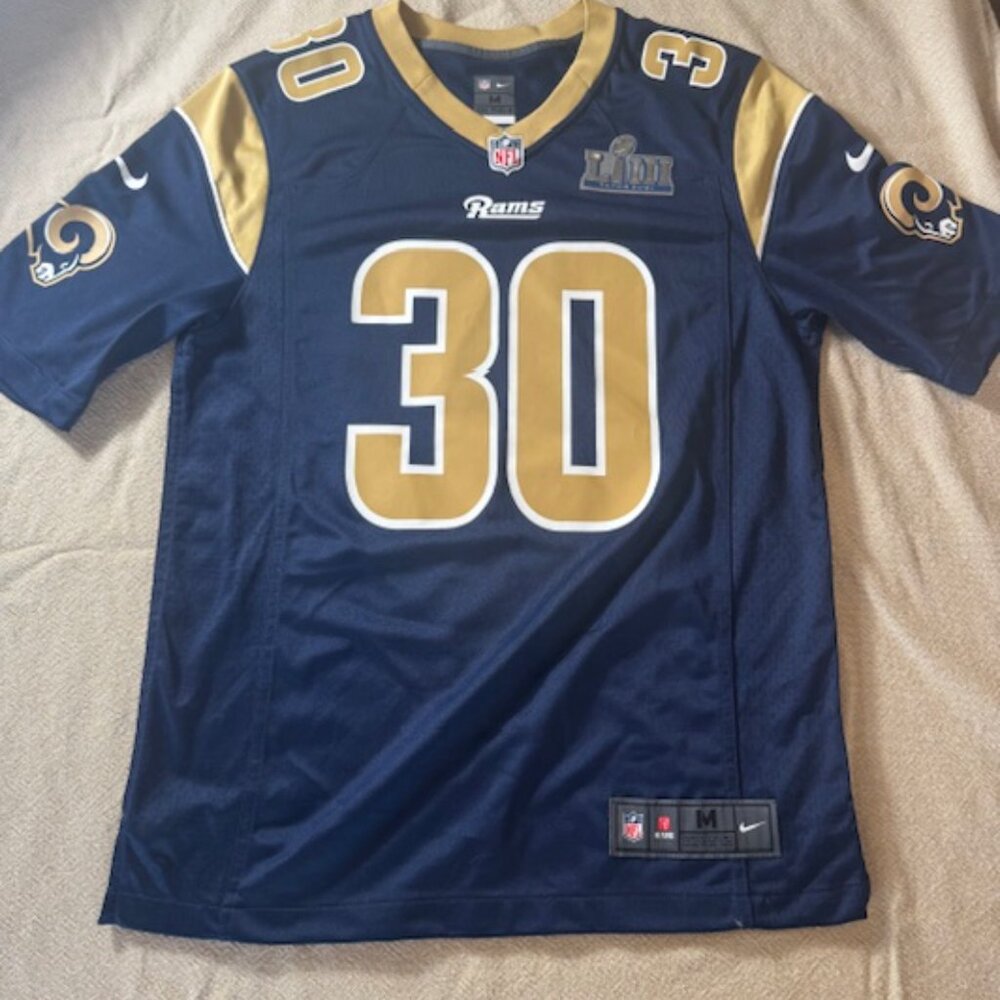 NFL Nike Los Angeles Rams #30 Todd Gurley Super Bowl LIII Jersey (Men's Medium)